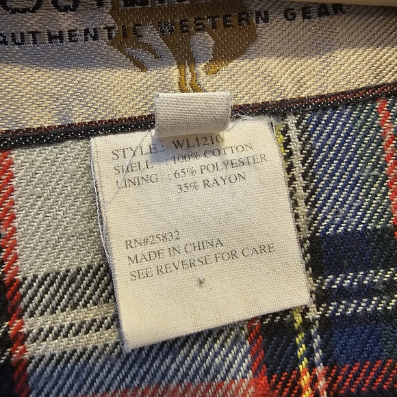 Vintage Wrangler Blue Denim Vest with Flannel Plaid Lining - Picture 4 of 12